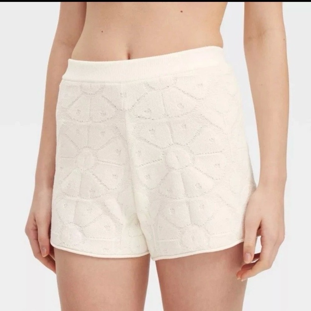 Roller Rabbit x Target Cream Knit Shorts